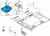 OEM 2022 Hyundai Sonata Lamp Assembly-Overhead Console Diagram - 92800-L5200-NVC