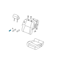 OEM 2013 Nissan Titan Knob Switch, Front Seat Slide R Diagram - 87012-ZP00A