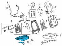 OEM Buick Encore GX Seat Cushion Pad Diagram - 42707874
