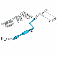 OEM 2021 Kia Soul Center Muffler Complete Diagram - 28600K0500