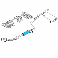 OEM 2021 Kia Soul Center Muffler Assembly Diagram - 28650K0500