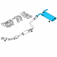 OEM 2021 Kia Soul Rear Muffler Assembly Diagram - 28710K0500