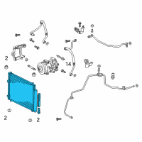 OEM 2013 Toyota Matrix Condenser Diagram - 88460-AZ002