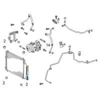 OEM Toyota Yaris Drier Desiccant Bag Diagram - 88474-12030