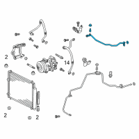 OEM 2011 Scion tC Rear Suction Hose Diagram - 88707-12250