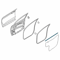 OEM 2019 Hyundai Kona Weatherstrip-Front Door Belt Inside LH Diagram - 82231-J9000