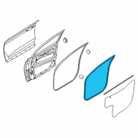 OEM 2019 Hyundai Kona Electric Weatherstrip-Front Door Body Side LH Diagram - 82110-J9000