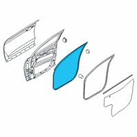 OEM 2021 Hyundai Kona Electric Weatherstrip Assembly-Front Door Side RH Diagram - 82140-J9000