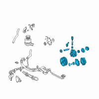 OEM 2005 Toyota Tundra Power Steering Pump Diagram - 44310-0C040