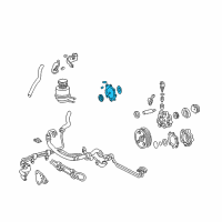 OEM 2016 Toyota Tundra Power Steering Pump Gasket Set Diagram - 04446-0C020