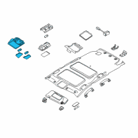 OEM 2012 Nissan Murano Lamp Assembly-Map Diagram - 26430-1AF1A