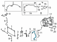 OEM Toyota RAV4 Prime Front Suction Hose Diagram - 88704-42750