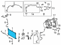 OEM Toyota RAV4 Prime Condenser Diagram - 884A0-42050