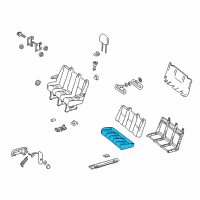 OEM Dodge Sprinter 2500 Rear Seat Cushion Diagram - 1HG981A6AA