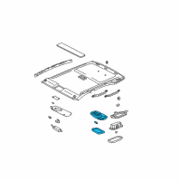 OEM 2000 Toyota Avalon Dome Lamp Assembly Diagram - 81240-AA010-E1