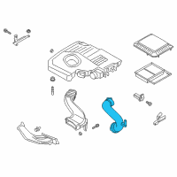 OEM 2019 Ford Police Responder Hybrid Air Inlet Hose Diagram - DG9Z-9B659-A