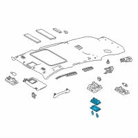 OEM 2017 Toyota RAV4 Map Lamp Assembly Diagram - 81208-42211-B0