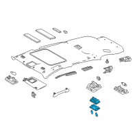 OEM Toyota RAV4 Map Lamp Assembly Diagram - 81208-42211-B0