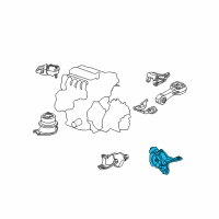 OEM 2013 Honda Fit Rubber, Transmission Mounting Diagram - 50850-TK6-912