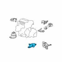 OEM Honda Fit Bracket, Transmission Mounting Diagram - 50650-TK6-910