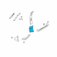 OEM Ford E-250 Lower Pillar Trim Diagram - F7UZ-1524346-AAG