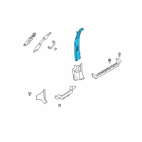 OEM 2012 Ford E-250 Upper Pillar Trim Diagram - 7C2Z-1524357-AB