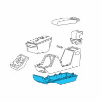 OEM 2001 Ford Explorer Sport Console Panel Diagram - XL2Z-98043B62-AAA