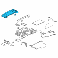 OEM 2019 Honda Odyssey Panel Assembly, Cup Holder (Deep Black) Diagram - 83416-THR-A11ZA