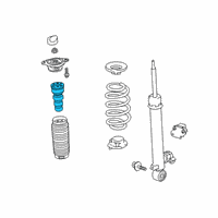 OEM 2019 Honda Civic Rubber, Rear Bump Stop Diagram - 52722-TGH-A01