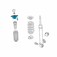 OEM 2018 Honda Civic Mt Rubber Complete, Rear Diagram - 52670-TGH-A01