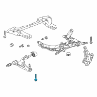 OEM Chevrolet Bolt EUV Lower Control Arm Rear Bolt Diagram - 11610889