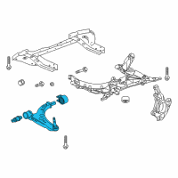 OEM 2022 Chevrolet Bolt EUV Front Lower Control Arm Assembly Diagram - 42621337