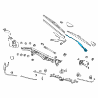 OEM 1997 BMW 750iL Left Wiper Arm Diagram - 61-61-8-360-097