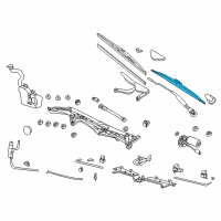 OEM BMW 750iL Wiper Washer-Windshield-Blade Left Diagram - 61-61-8-361-475