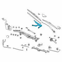 OEM 1999 BMW 750iL Right Wiper Arm Diagram - 61-61-8-352-020