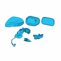 OEM Lexus HS250h Mirror Assembly, Outer Rear Diagram - 87940-75051-C0