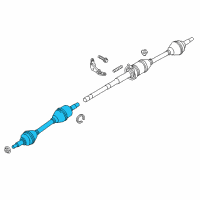 OEM 2017 Ford Special Service Police Sedan Axle Assembly Diagram - DG1Z-3B437-G
