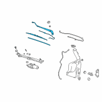 OEM 2008 Chevrolet Malibu Arm Asm-Windshield Wiper Diagram - 15869740