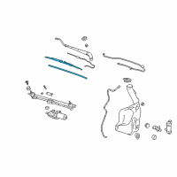 OEM 2005 Chevrolet Malibu Blade Asm-Windshield Wiper (Plate Steel) Diagram - 22675854