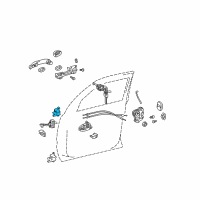 OEM 2002 Toyota Tacoma Upper Hinge Diagram - 68710-35031