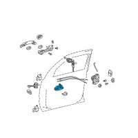 OEM 2004 Lexus GX470 Front Door Inside Handle Sub-Assembly, Right Diagram - 69205-60100-B0