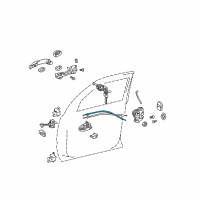 OEM 2008 Lexus GX470 Cable Assy, Front Door Inside Locking Diagram - 69750-60020