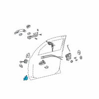 OEM Toyota 4Runner Lower Hinge Diagram - 68740-35031