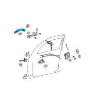 OEM 2008 Lexus RX350 Front Door Outside Handle Assembly Diagram - 69210-58010