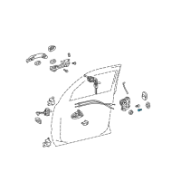 OEM 2007 Lexus ES350 Door Screws Diagram - 90148A0004