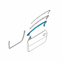 OEM 2009 Ford Mustang Upper Weatherstrip Diagram - AR3Z-6320709-A