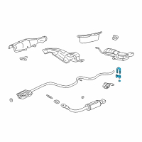 OEM 1999 Pontiac Grand Am Clamp, Exhaust Muffler Hanger Diagram - 14103715