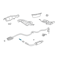 OEM Pontiac Converter & Pipe Stud Diagram - 10160364