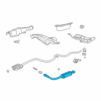 OEM 2002 Oldsmobile Alero Converter & Pipe Diagram - 22676850