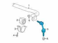 OEM 2021 Chevrolet Suburban Stabilizer Link Diagram - 84738011